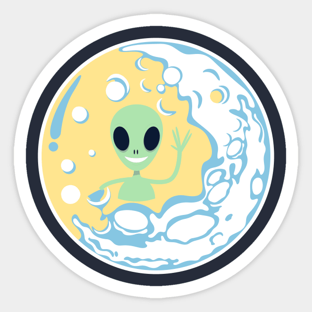 Space Alien Sticker by rjstyle7